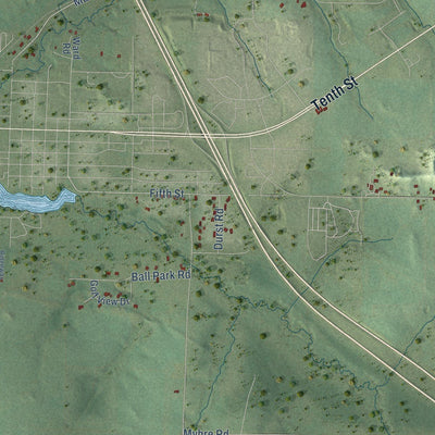 Close-up of the map of Sumner, Trempealeau County, Wisconsin print showing street and building detail
