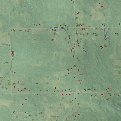 Close-up of the map of Lincoln, Isabella County, Michigan print showing street and building detail