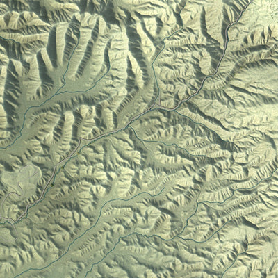 Close-up of the map of Montrose, Colorado print showing street and building detail