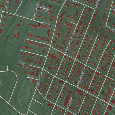 Close-up of the map of Northvale, New Jersey print showing street and building detail