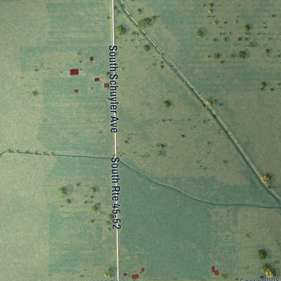 Close-up of the map of Sammons Point, Illinois print showing street and building detail