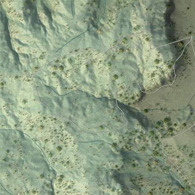 Close-up of the map of Cuba, New Mexico print showing street and building detail
