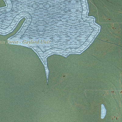 Close-up of the map of Hebron, Michigan print showing street and building detail