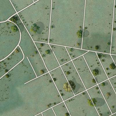 Close-up of the map of Kenton Vale, Kentucky print showing street and building detail