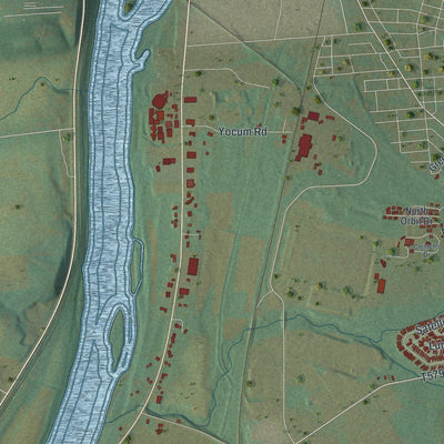 Close-up of the map of West Chillisquaque, Pennsylvania print showing street and building detail