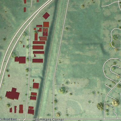 Close-up of the map of Gem Lake, Minnesota print showing street and building detail
