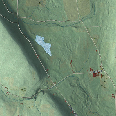 Close-up of the map of Summerhill, New York print showing street and building detail