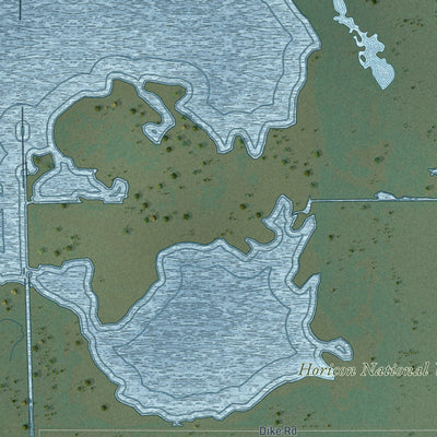 Close-up of the map of Kekoskee, Wisconsin print showing street and building detail