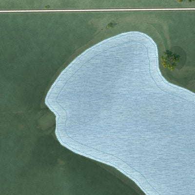 Close-up of the map of Naples, South Dakota print showing street and building detail