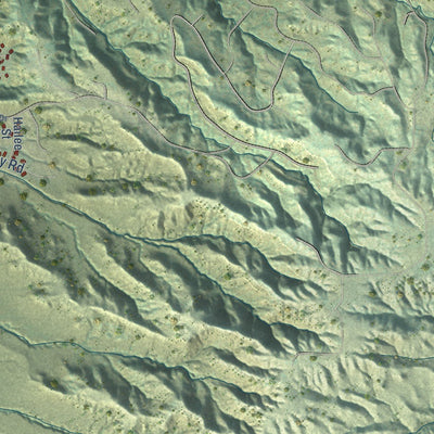 Close-up of the map of Lockwood, Montana print showing street and building detail