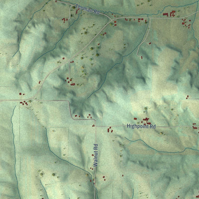 Close-up of the map of Washington, Green County, Wisconsin print showing street and building detail