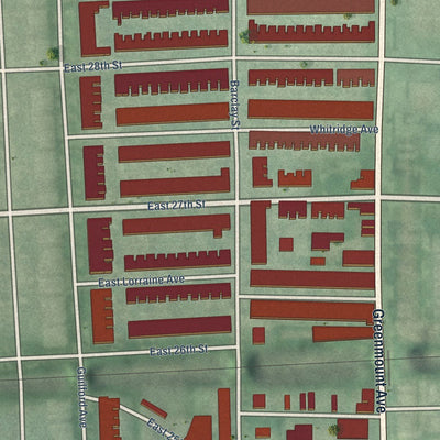 Close-up of the map of Harwood, Maryland print showing street and building detail