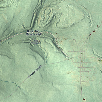 Close-up of the map of Carbon, Pennsylvania print showing street and building detail