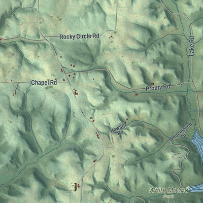 Close-up of the map of Bear Creek, Sauk County, Wisconsin print showing street and building detail