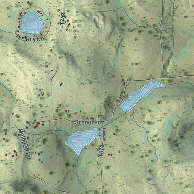 Close-up of the map of Franklin, Susquehanna County, Pennsylvania print showing street and building detail