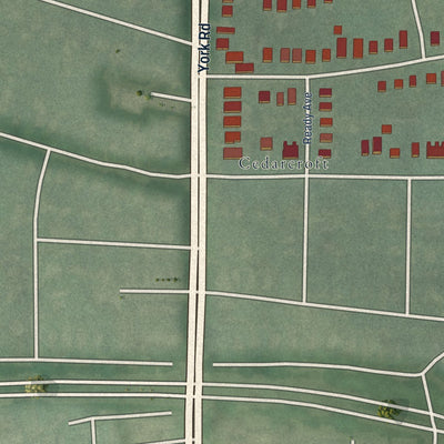Close-up of the map of Lake Walker, Maryland print showing street and building detail