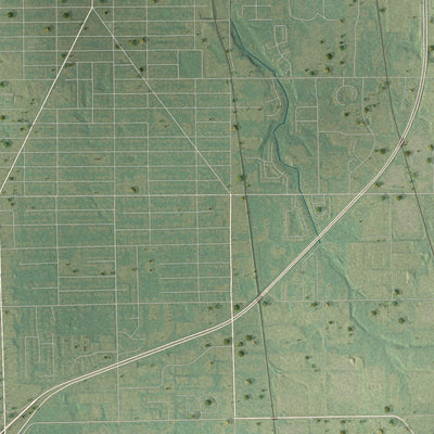 Close-up of the map of Fillmore, Michigan print showing street and building detail