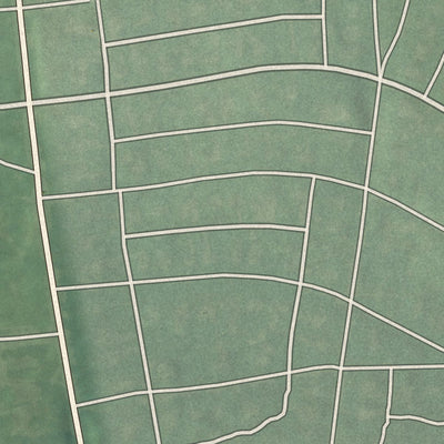 Close-up of the map of Blythewood, Maryland print showing street and building detail