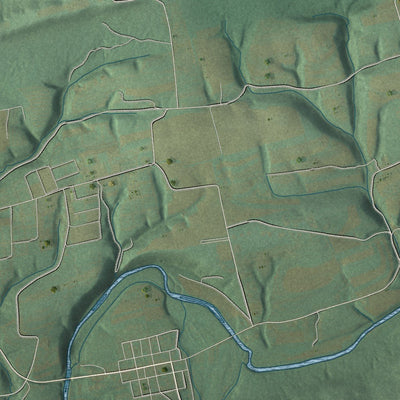 Close-up of the map of Lykens, Dauphin County, Pennsylvania print showing street and building detail