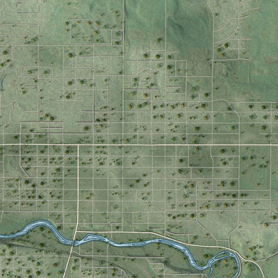 Close-up of the map of Greenfield, Sauk County, Wisconsin print showing street and building detail