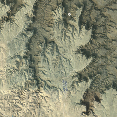 Close-up of the map of Havasupai Tribe, Arizona print showing street and building detail