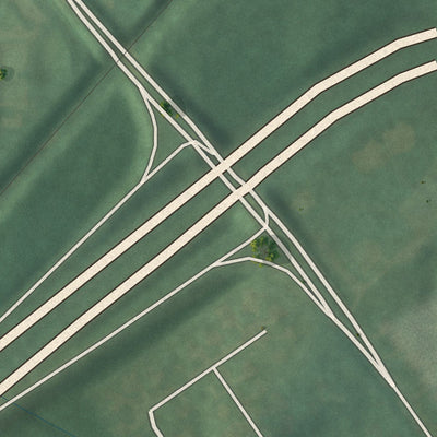 Close-up of the map of Ardencroft, Delaware print showing street and building detail