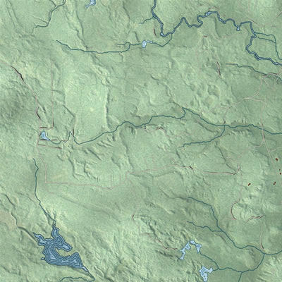 Close-up of the map of Forsyth, Michigan print showing street and building detail