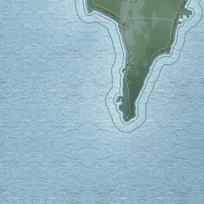 Close-up of the map of Bay de Noc, Michigan print showing street and building detail