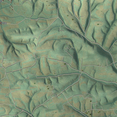 Close-up of the map of Washington, Snyder County, Pennsylvania print showing street and building detail