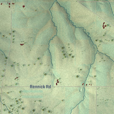 Close-up of the map of the Town of Shullsburg, Wisconsin print showing street and building detail