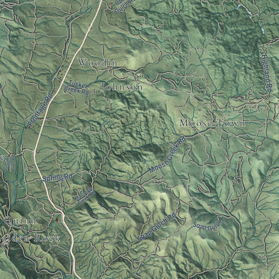 Close-up of the map of Butte-Silver Bow, Montana print showing street and building detail