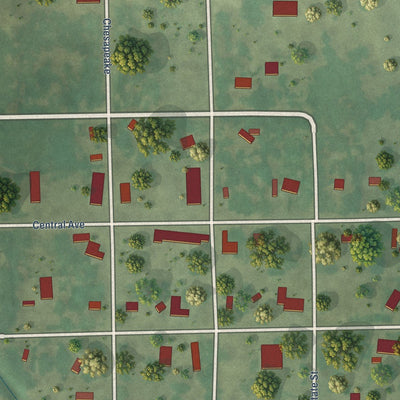 Close-up of the map of Ericson, Nebraska print showing street and building detail