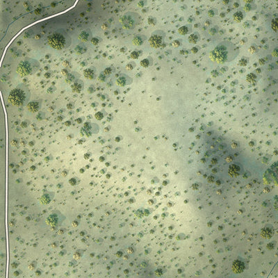 Close-up of the map of Brookside, Colorado print showing street and building detail