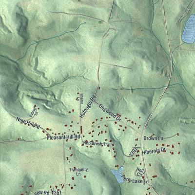 Close-up of the map of Lancaster, Butler County, Pennsylvania print showing street and building detail