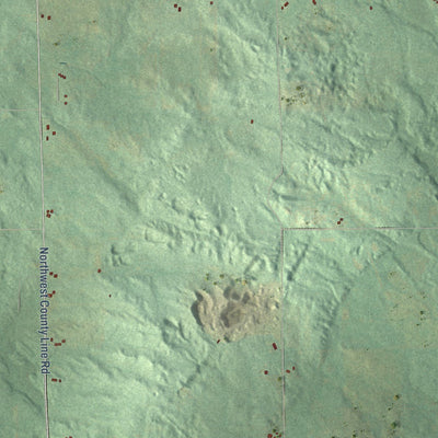 Close-up of the map of Coldwater, Isabella County, Michigan print showing street and building detail