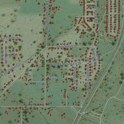Close-up of the map of Lake Point, Utah print showing street and building detail