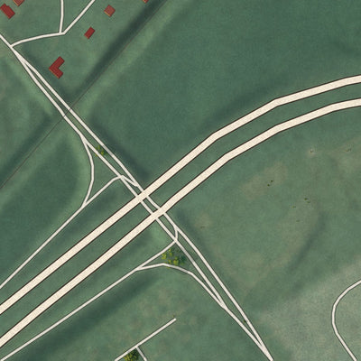 Close-up of the map of Ardentown, Delaware print showing street and building detail