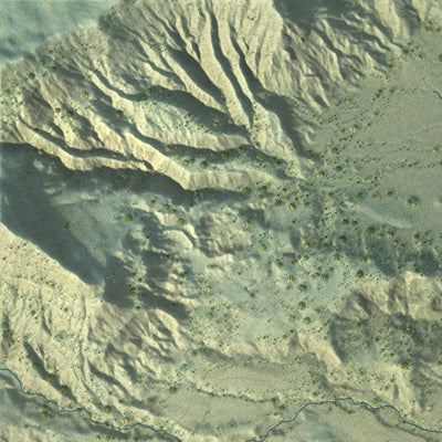 Close-up of the map of Rifle, Colorado print showing street and building detail