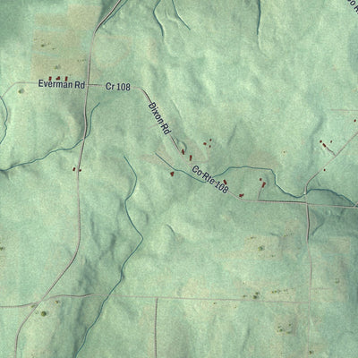 Close-up of the map of Hartsville, New York print showing street and building detail