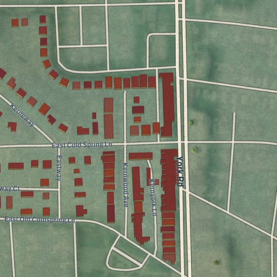 Close-up of the map of Kernewood, Maryland print showing street and building detail