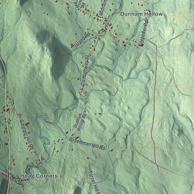 Close-up of the map of Nassau, New York print showing street and building detail
