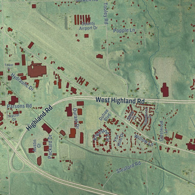 Close-up of the map of Howell, Livingston County, Michigan print showing street and building detail