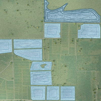 Close-up of the map of Seneca, Wood County, Wisconsin print showing street and building detail