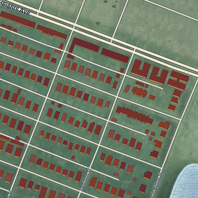 Close-up of the map of Forest Park, Maryland print showing street and building detail