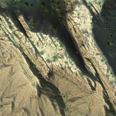 Close-up of the map of Hildale, Utah print showing street and building detail