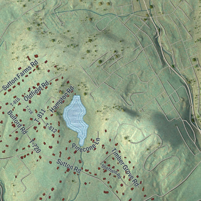 Close-up of the map of Jackson, Luzerne County, Pennsylvania print showing street and building detail
