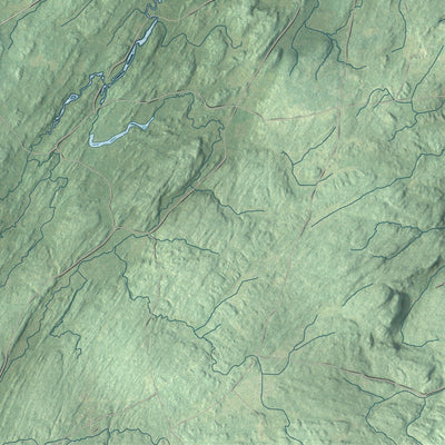 Close-up of the map of De Kalb, New York print showing street and building detail