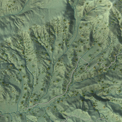 Close-up of the map of Glendale, Utah print showing street and building detail