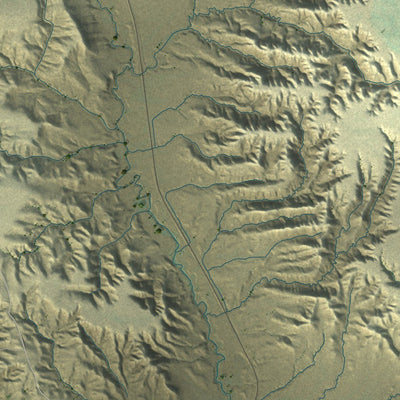 Close-up of the map of Shelby, Montana print showing street and building detail