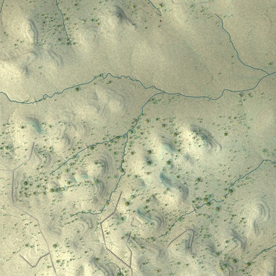 Close-up of the map of Round Mountain, Texas print showing street and building detail